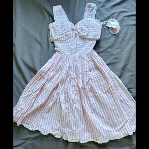 *SOLD* Rare Vintage Hell Bunny Pink Stripe Dress